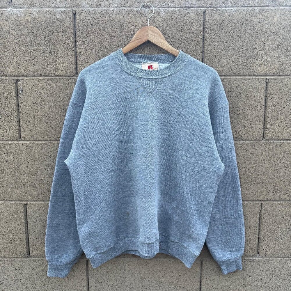 70's Russell Athletic Faded Grey Crewneck Sweatshirt
